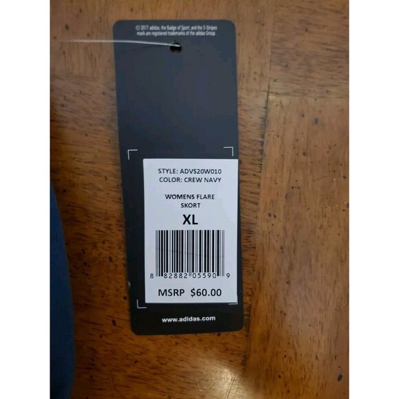 ADIDAS‎ Navy Blue Golf Skort Flare Flex Waist Stretch Pockets Black Size XL NWT - Picture 2 of 8